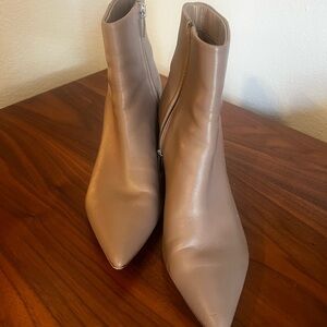 Marc Fisher Tan Ankle Booties with Sleek Design